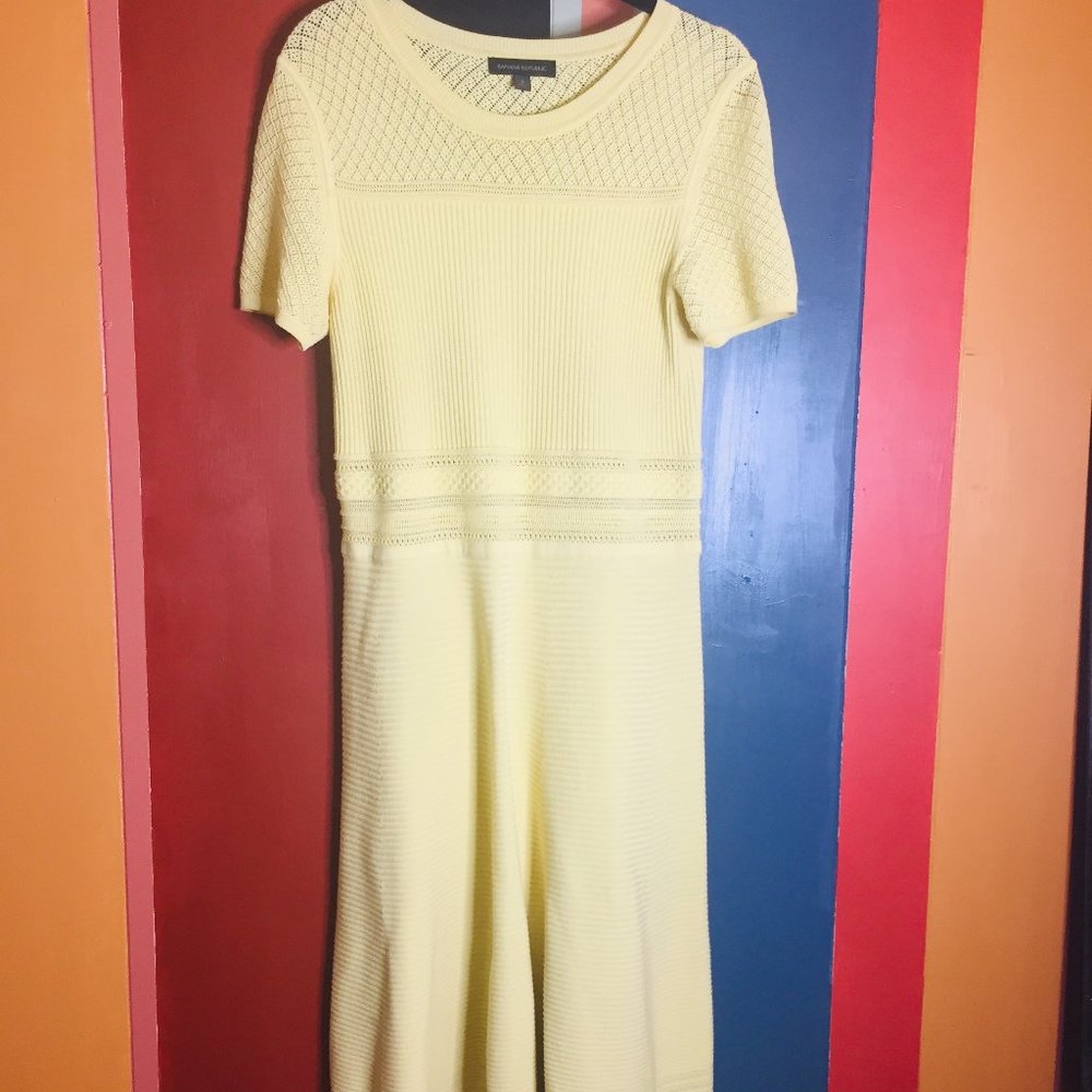 Body Hugging Banana Republic Yellow Casual Dress